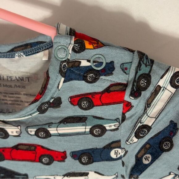 Posh Peanut Race Cars Bamboo Long Sleeves Bodysuit 0-3 Months Excellent - Picture 6 of 12